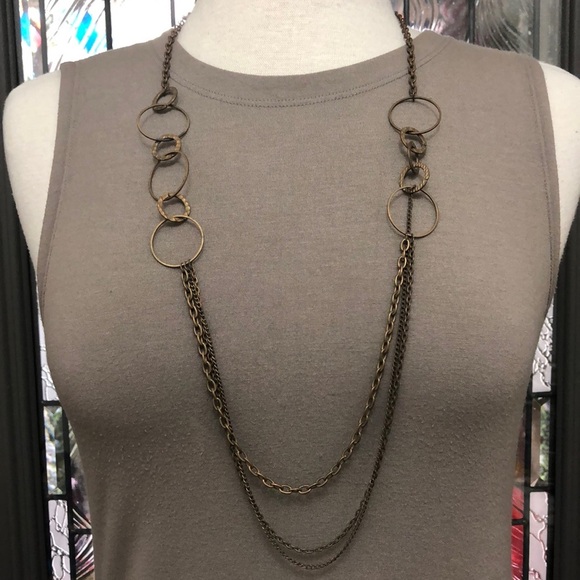 Eileen Fisher Sleeveless Taupe Stretch Knit Tank Shift Dress - Picture 3 of 7